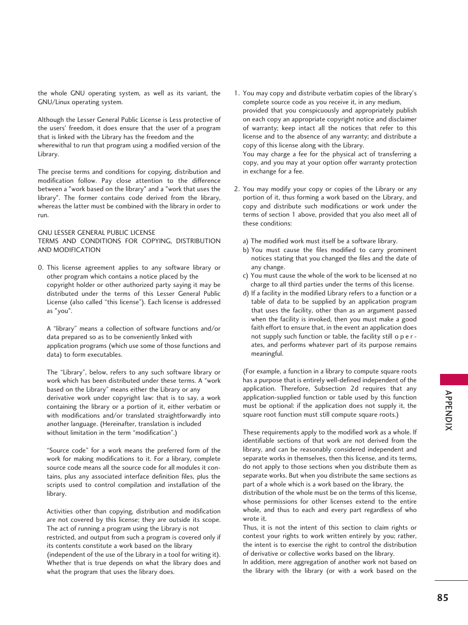 App en d ix | LG 42LD6DDH User Manual | Page 86 / 148