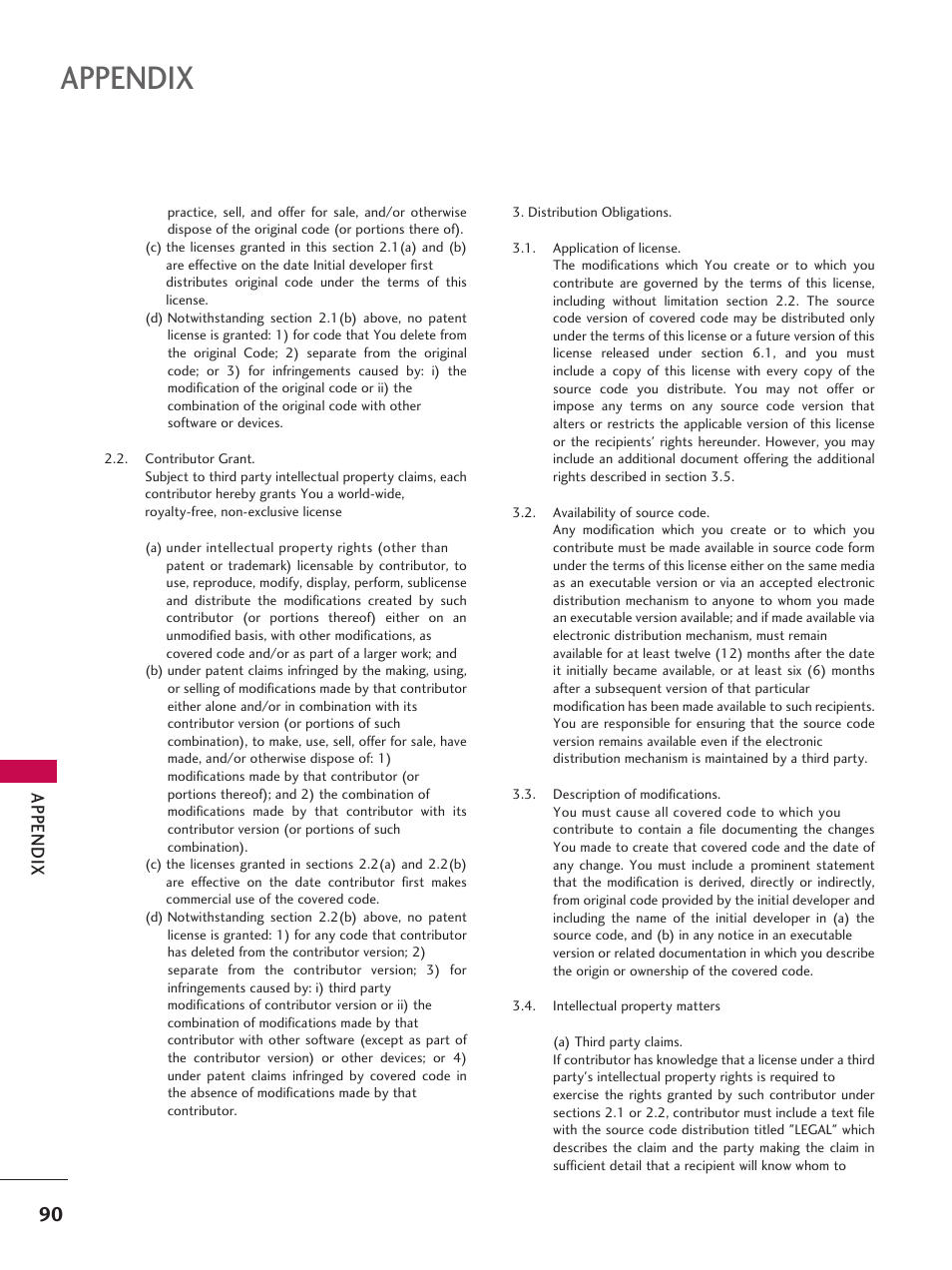 Appendix, App en d ix | LG 42LD6DDH User Manual | Page 91 / 148