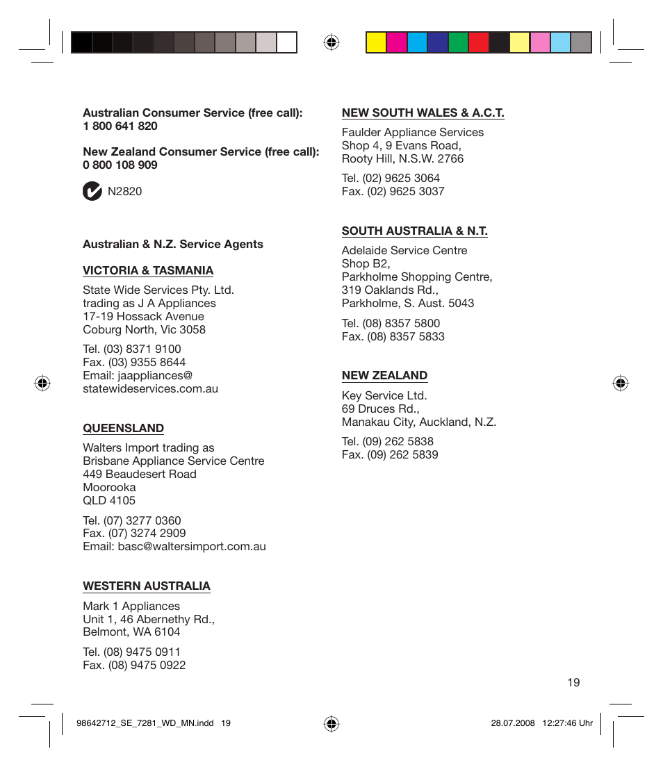 Braun 7281 User Manual | Page 19 / 109