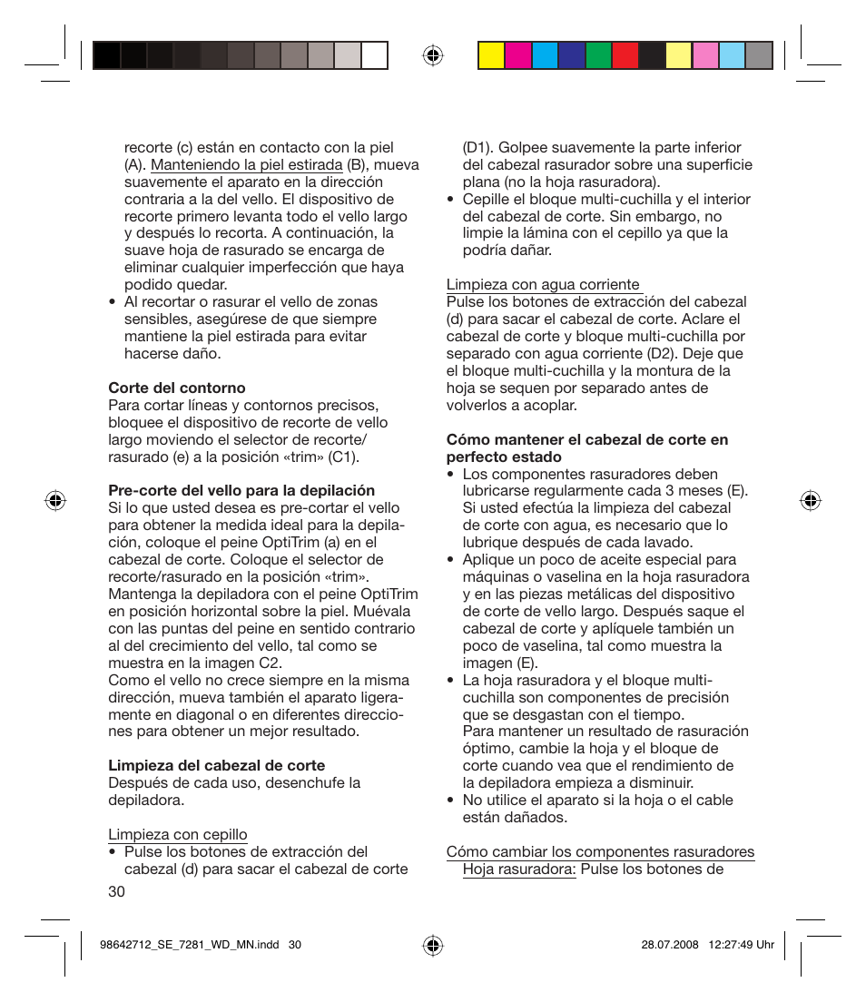 Braun 7281 User Manual | Page 30 / 109