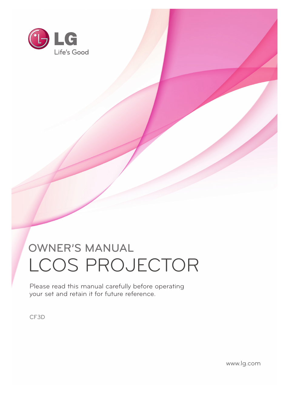 LG CF3D User Manual | 40 pages