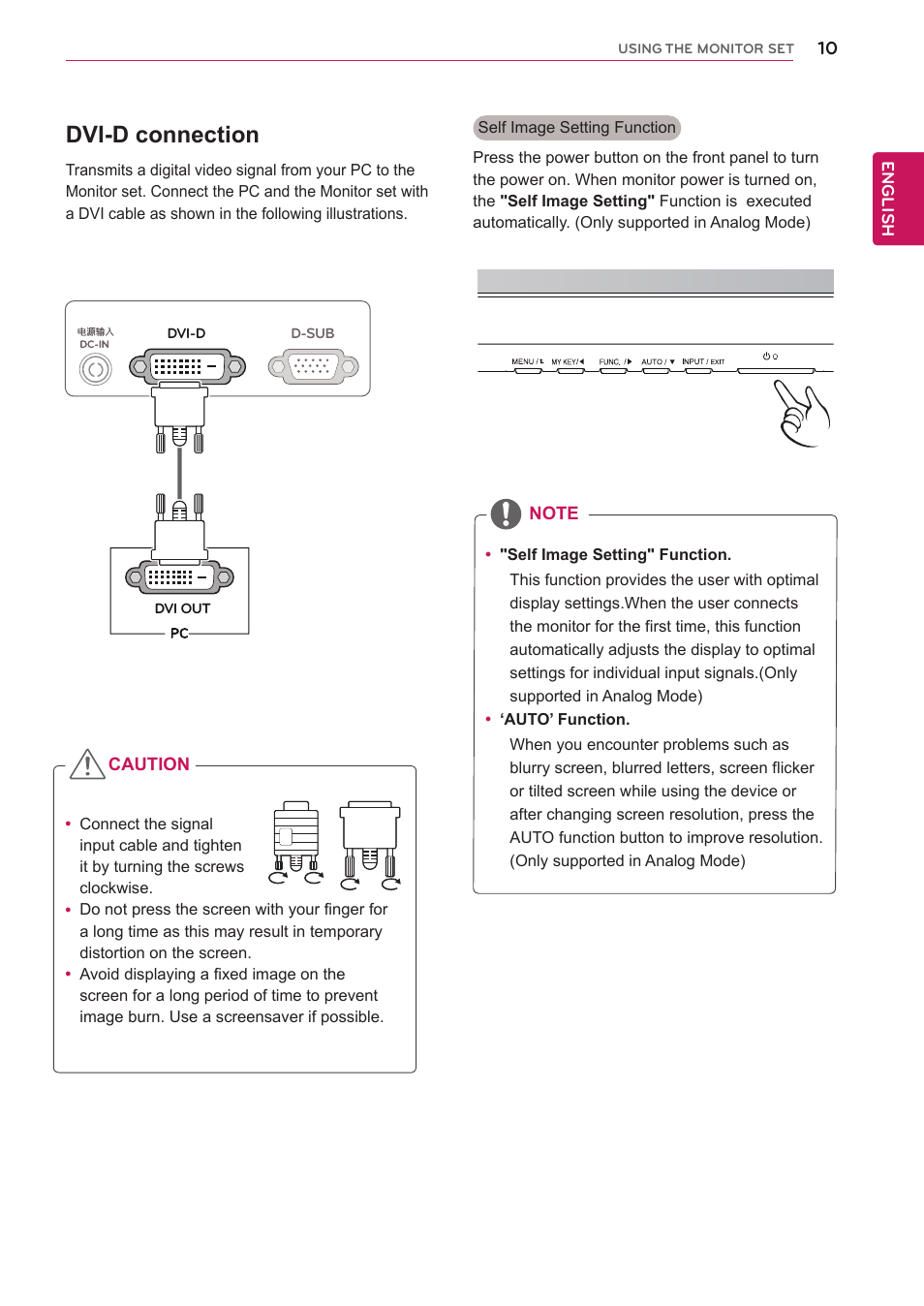 Dvi-d connection | LG 22EA53T-P User Manual | Page 10 / 29