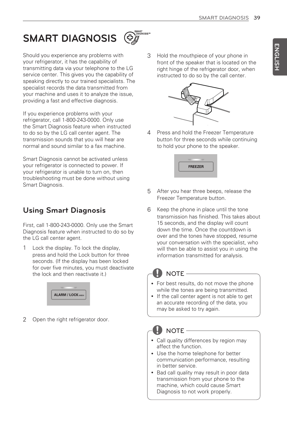 Smart diagnosis, Using smart diagnosis | LG LFX21976ST User Manual | Page 39 / 164