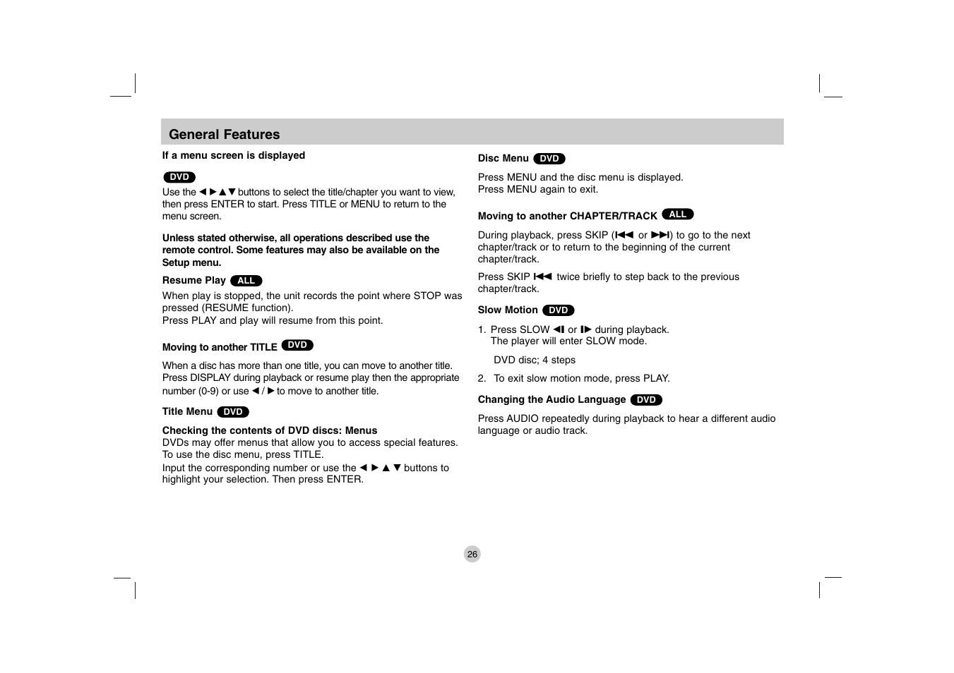 LG DVP615 User Manual | Page 26 / 40