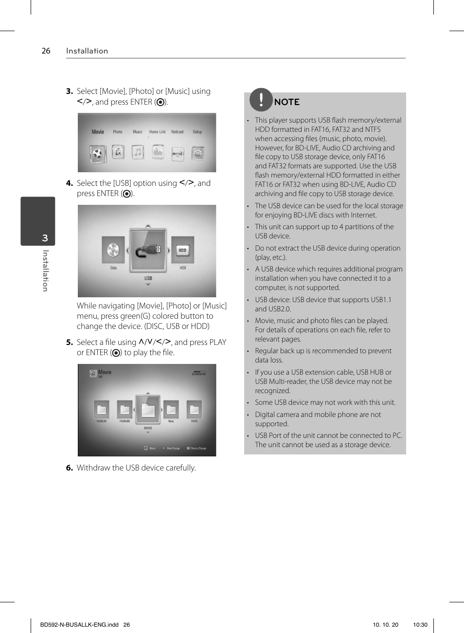 LG BD590 User Manual | Page 26 / 112