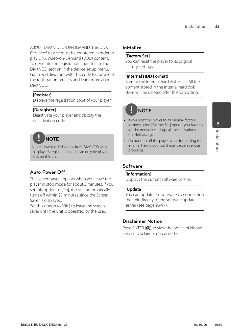 LG BD590 User Manual | Page 33 / 112