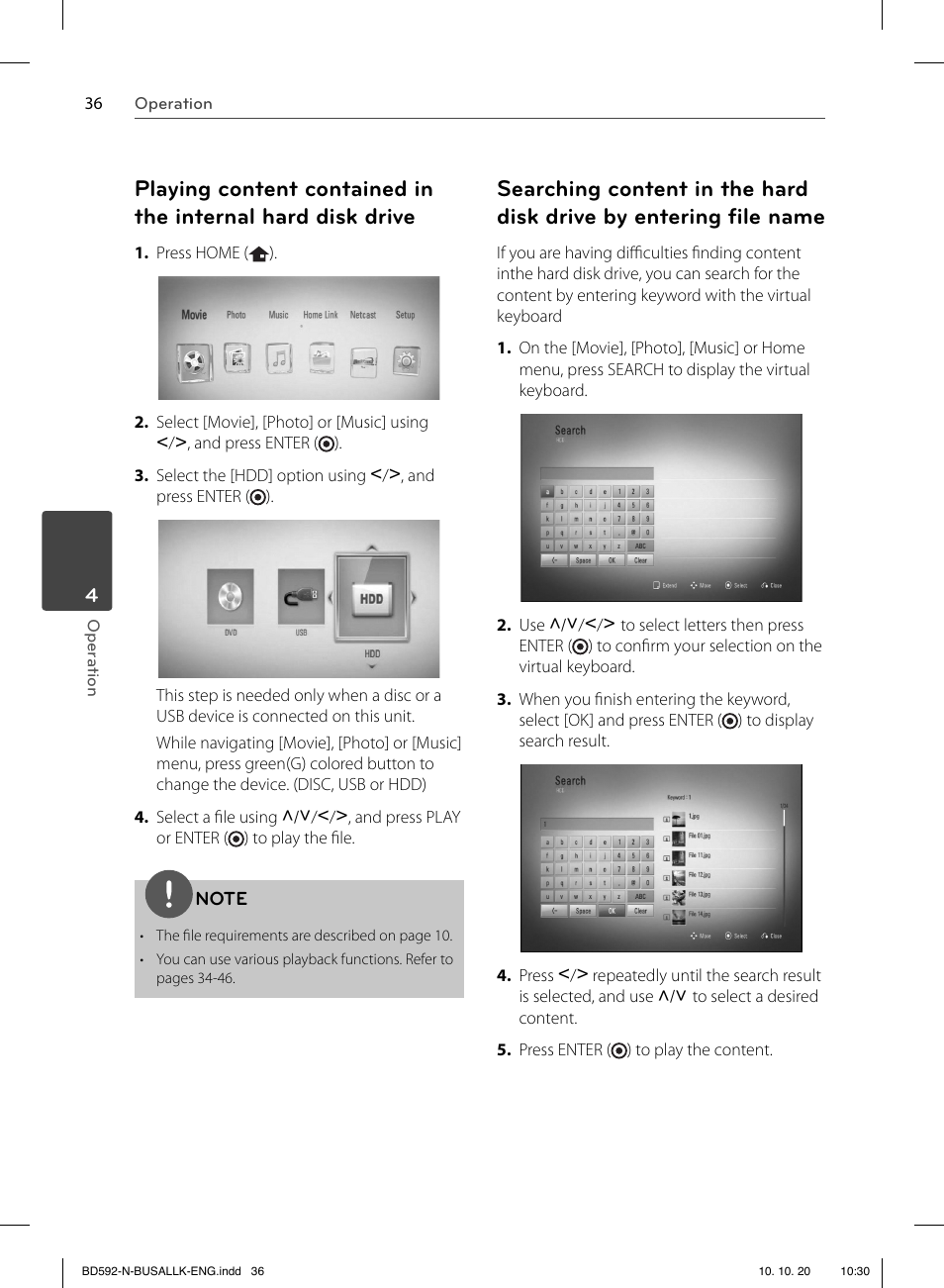 LG BD590 User Manual | Page 36 / 112
