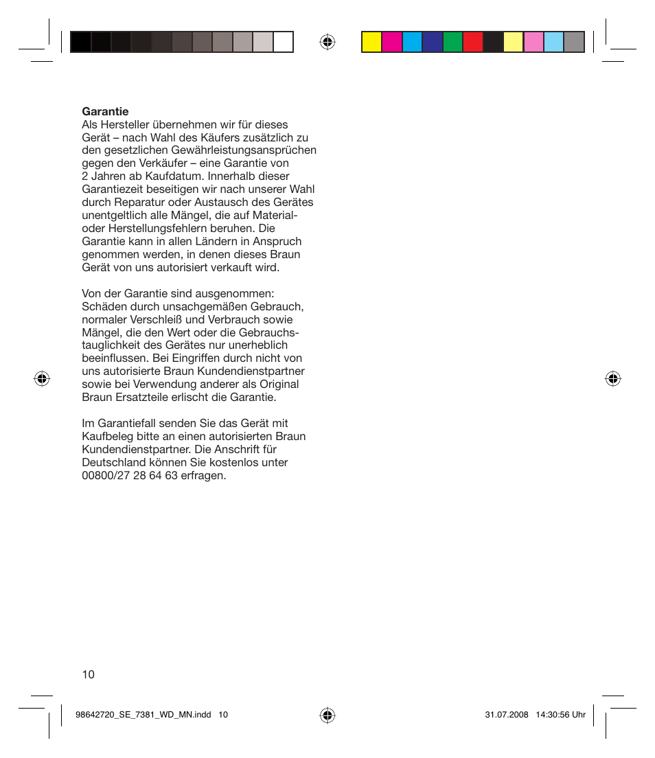 Braun 7381 User Manual | Page 9 / 85