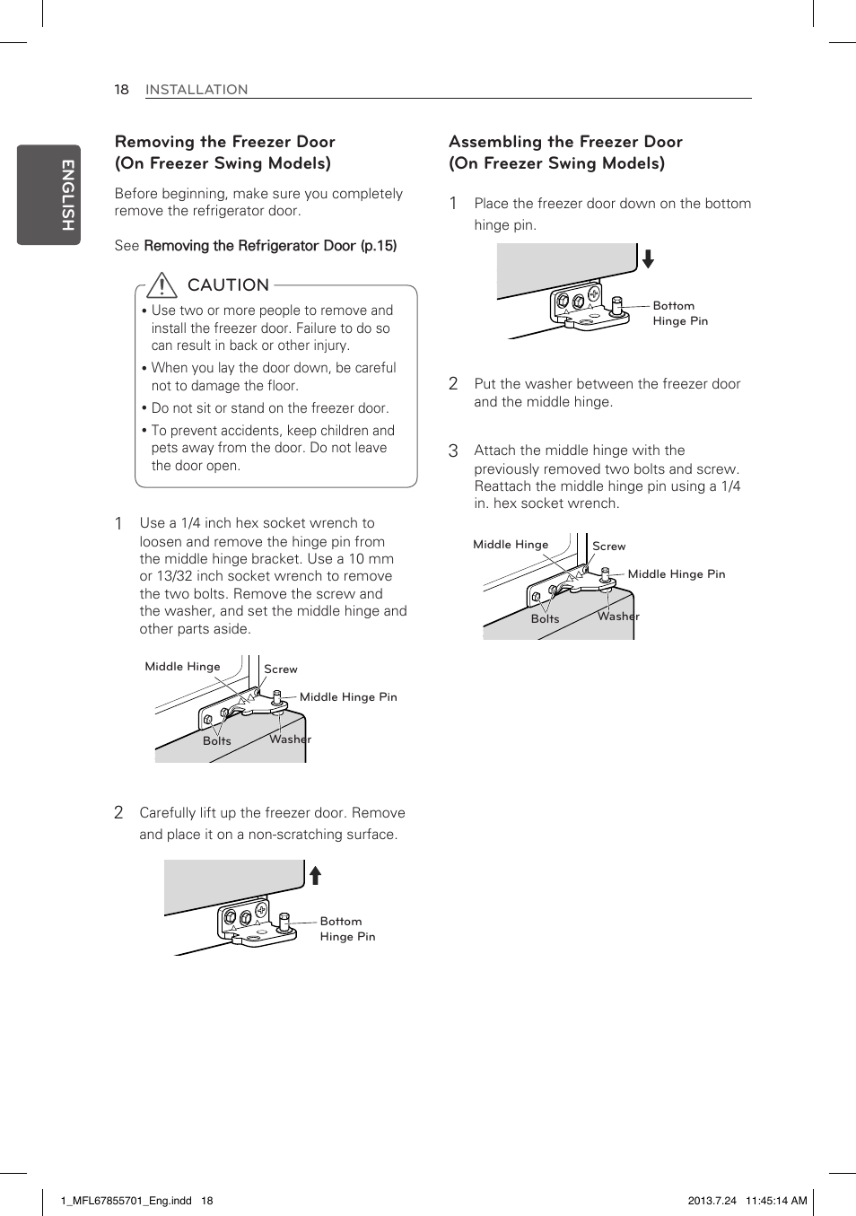 Caution | LG LBC24360SW User Manual | Page 18 / 59