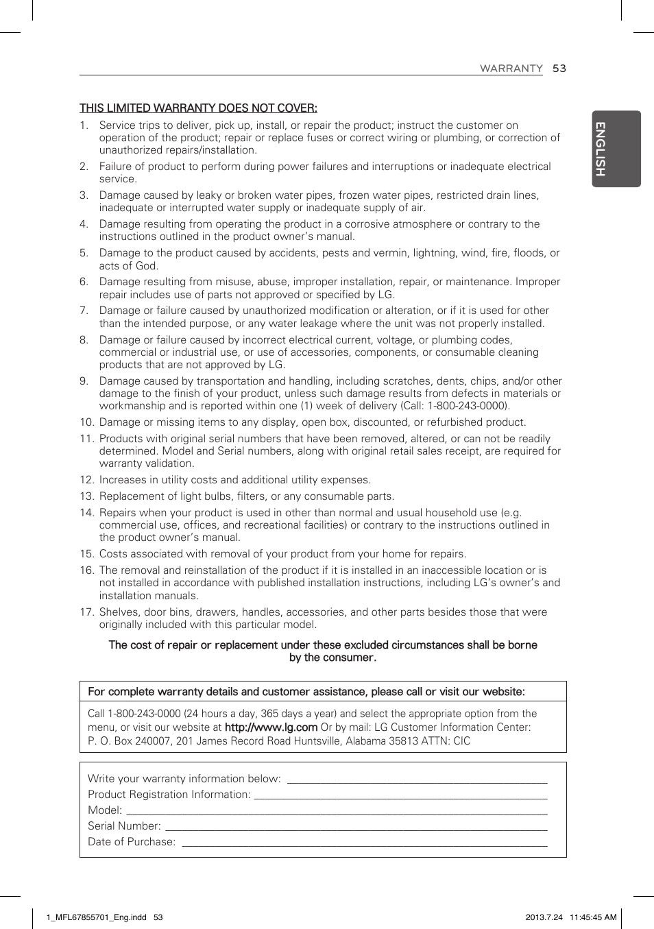 LG LBC24360SW User Manual | Page 53 / 59