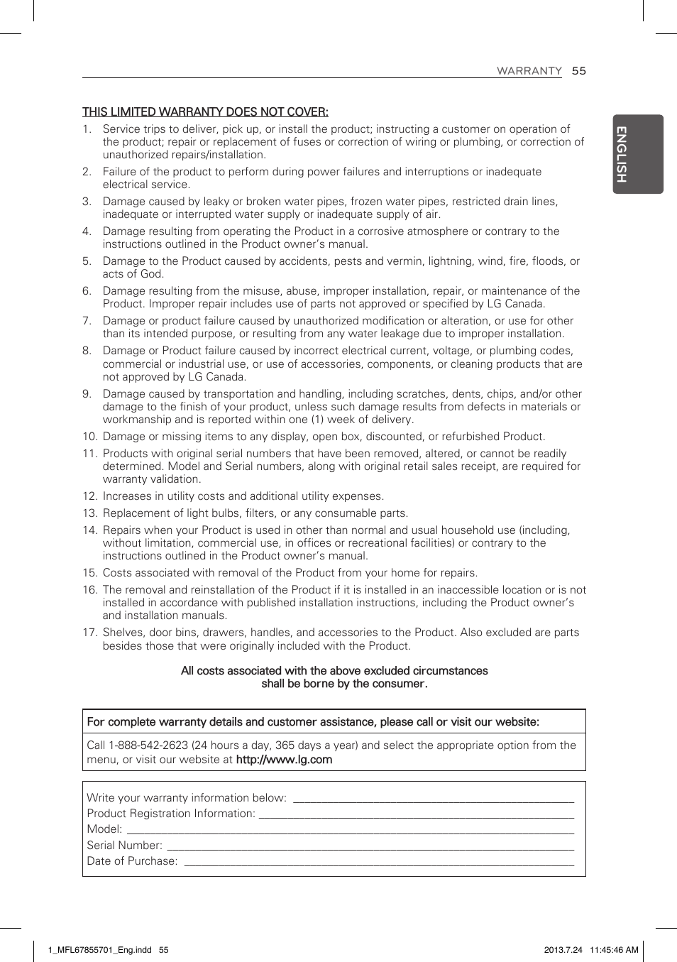 LG LBC24360SW User Manual | Page 55 / 59