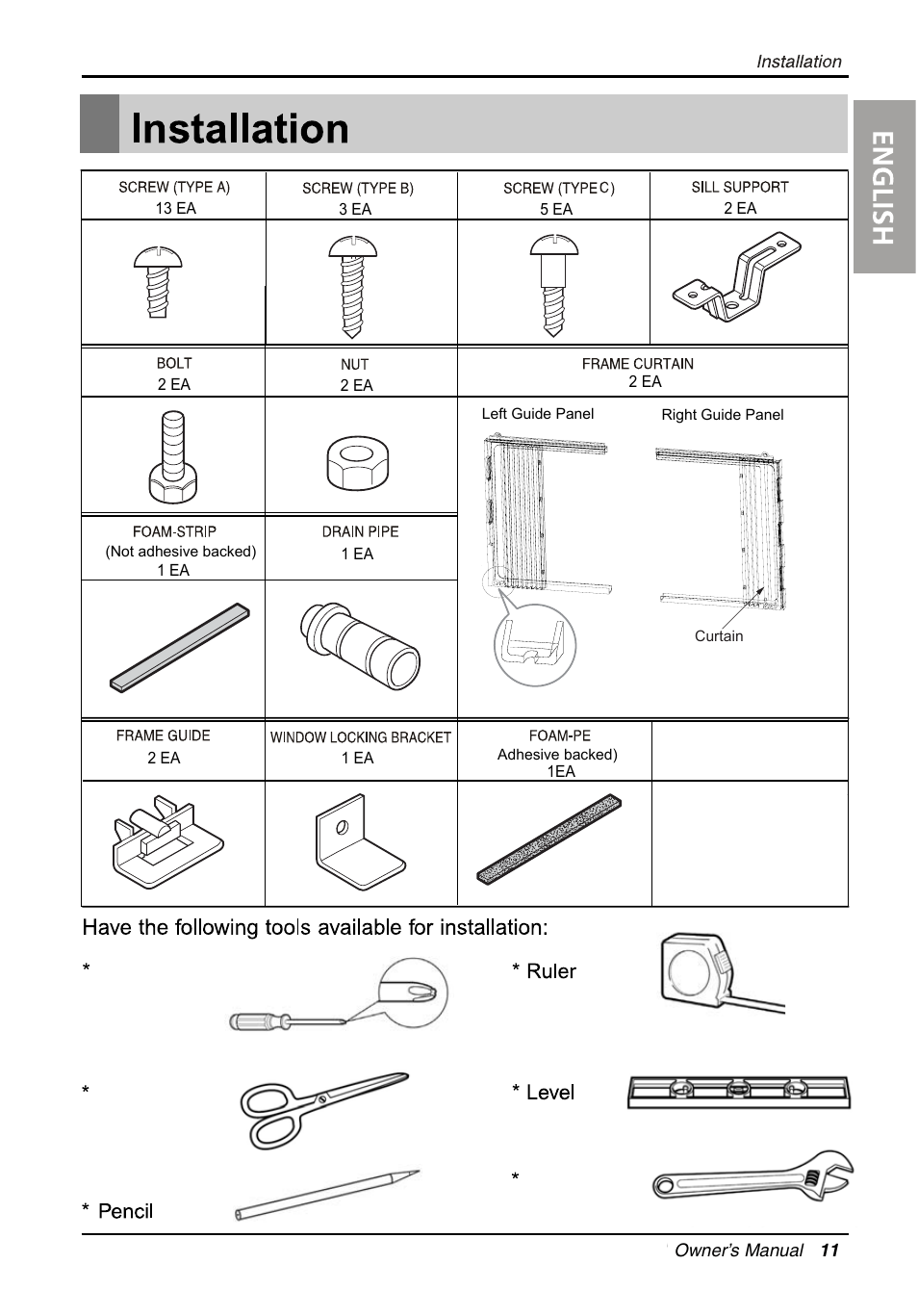Phillips head screwdriver scissors or knife | LG LW1214HR User Manual | Page 11 / 48