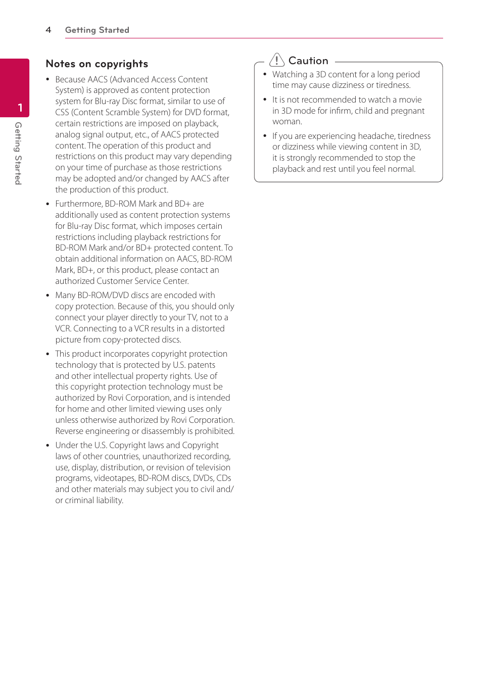 LG BP530 User Manual | Page 4 / 68