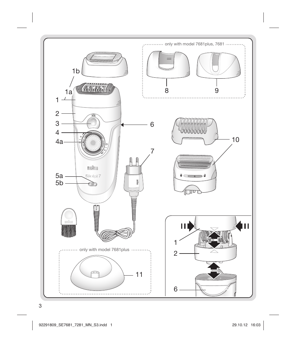 92291809_se7681_7281_mn_s3 | Braun 7681-5377 Silk-épil 7 User Manual | Page 3 / 74