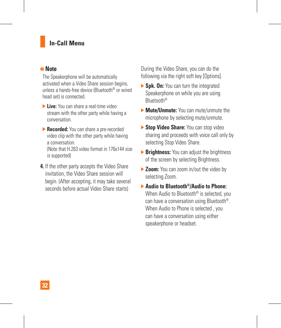 LG CF360 User Manual | Page 36 / 262