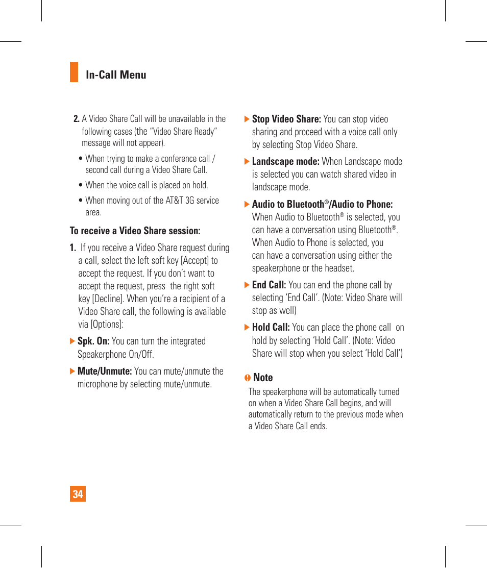 LG CF360 User Manual | Page 38 / 262