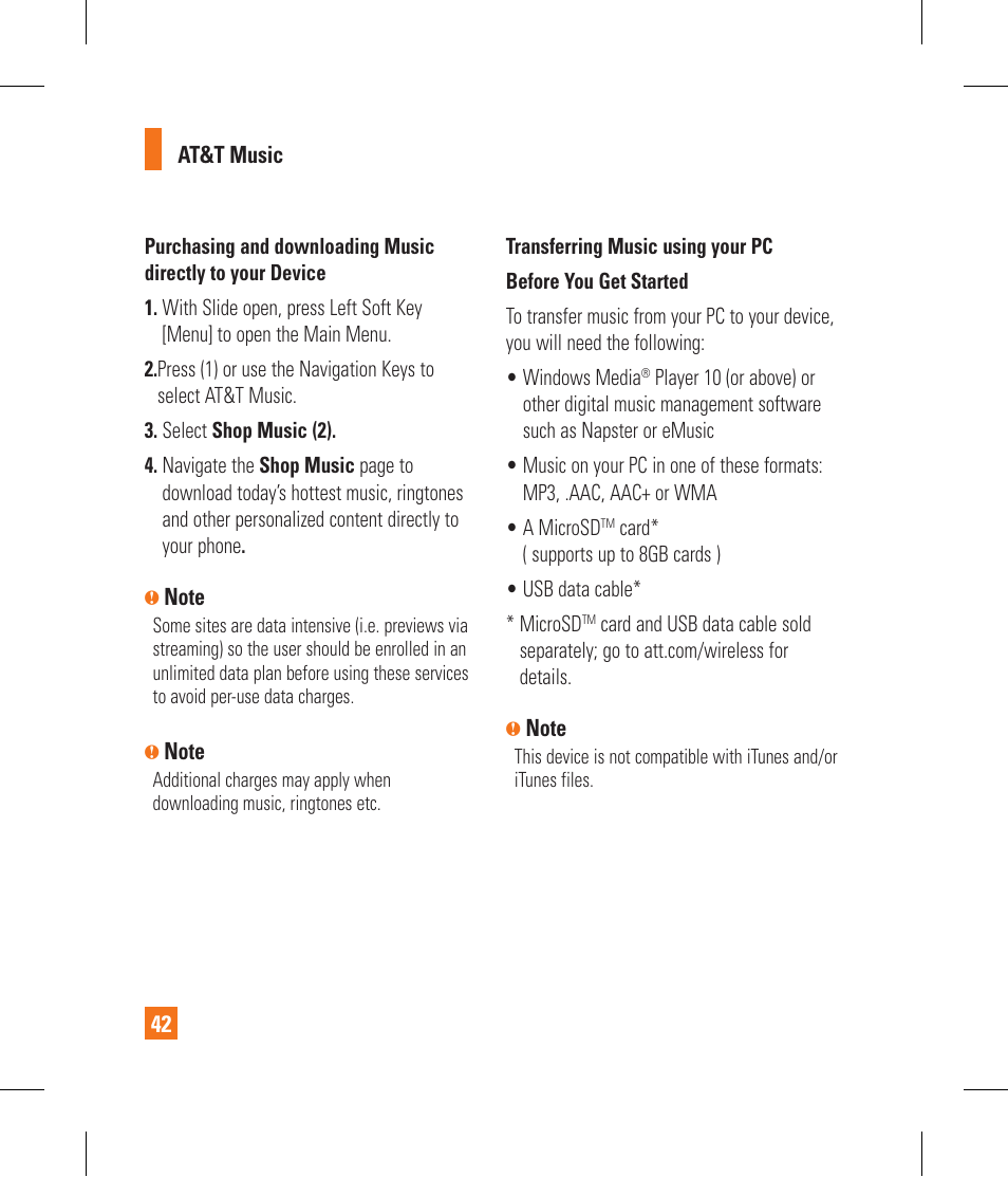 LG CF360 User Manual | Page 46 / 262