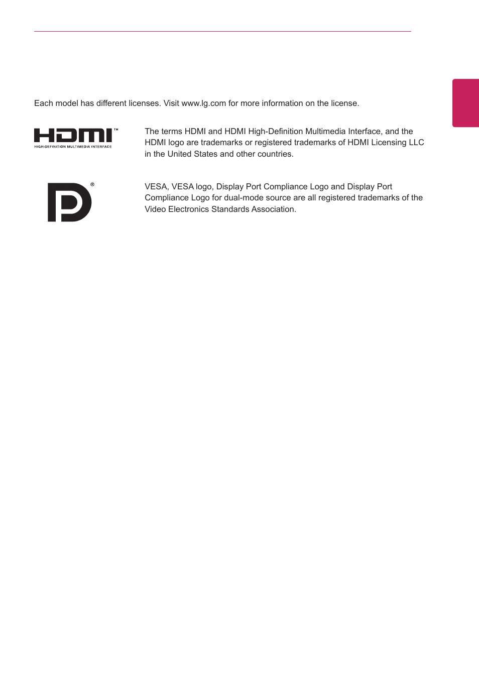 License | LG 29EA93-P User Manual | Page 3 / 40
