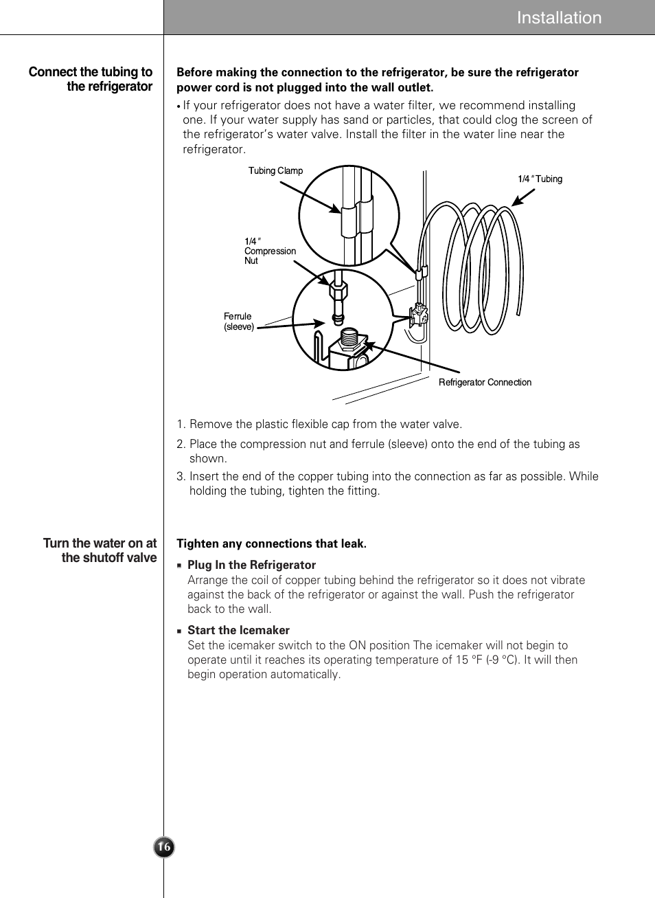 Installation | LG LSC21943ST User Manual | Page 16 / 39