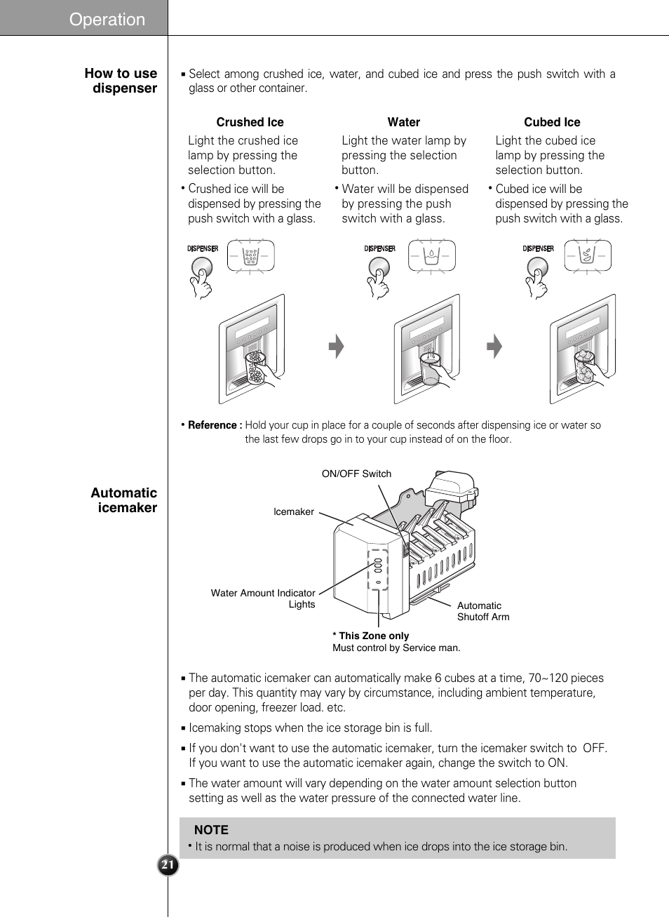 Operation | LG LSC21943ST User Manual | Page 21 / 39