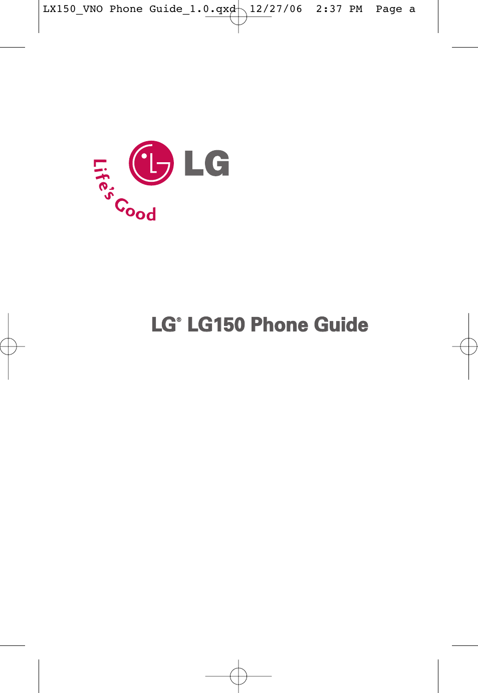 LG LG150 User Manual | 174 pages