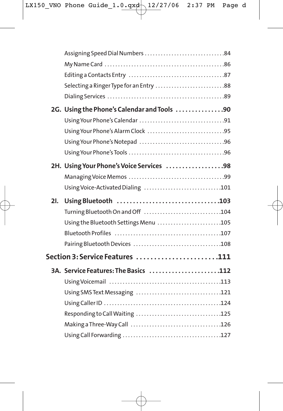 LG LG150 User Manual | Page 4 / 174