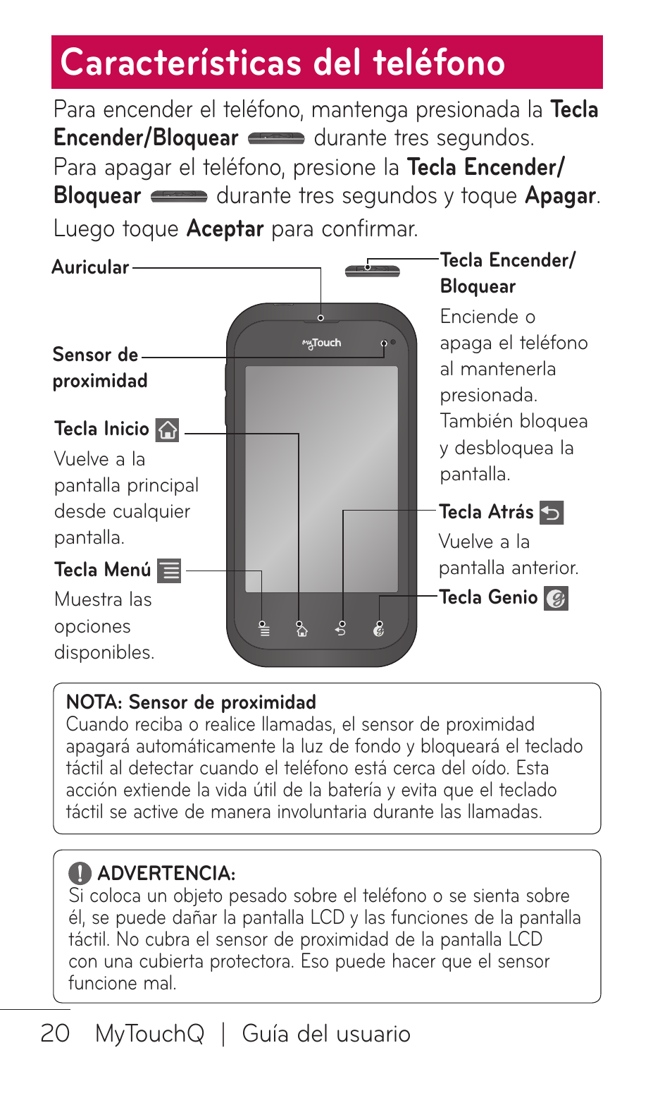 Características del teléfono | LG LGC800VL User Manual | Page 182 / 342