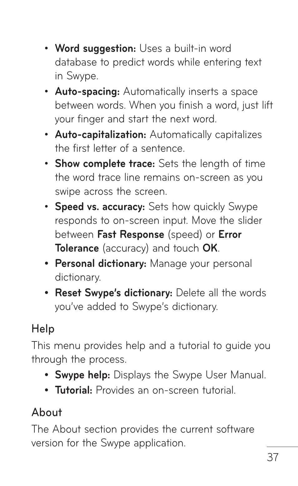 LG LGC800VL User Manual | Page 37 / 342