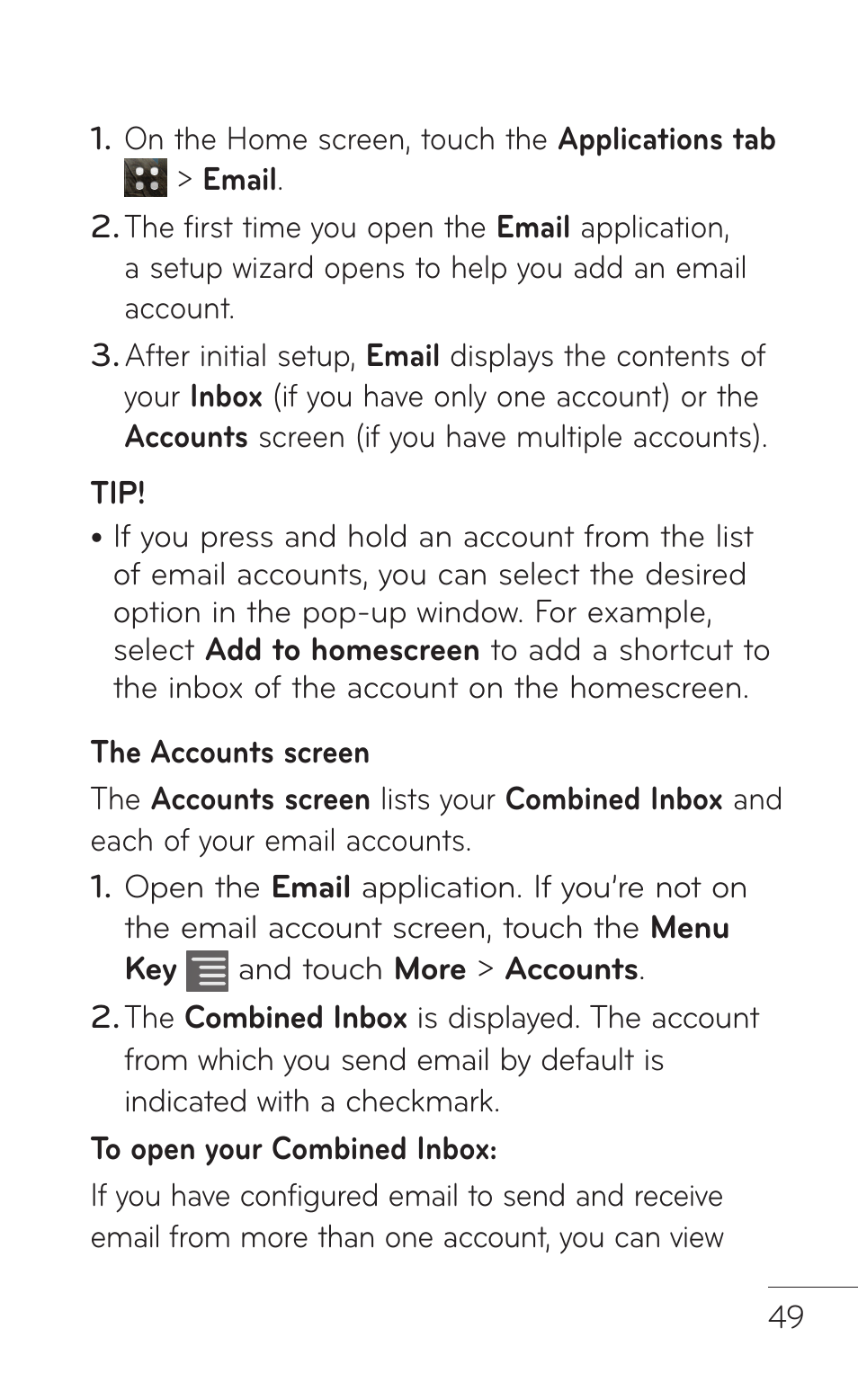 LG LGC800VL User Manual | Page 49 / 342