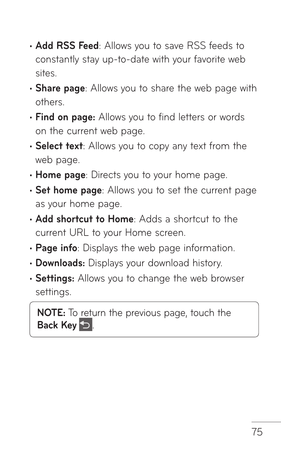 LG LGC800VL User Manual | Page 75 / 342