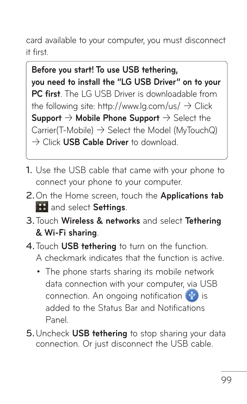 LG LGC800VL User Manual | Page 99 / 342