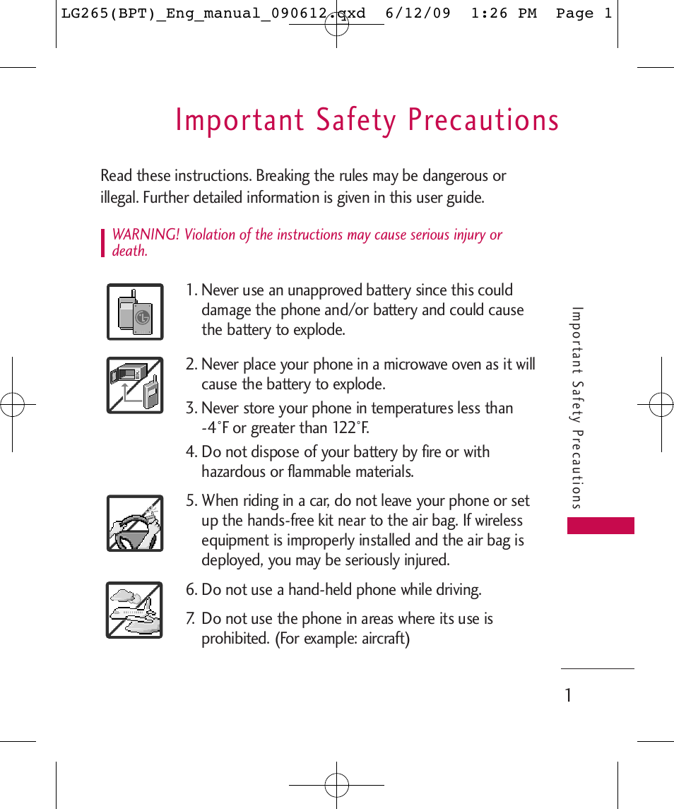 LG LG265 User Manual | 128 pages