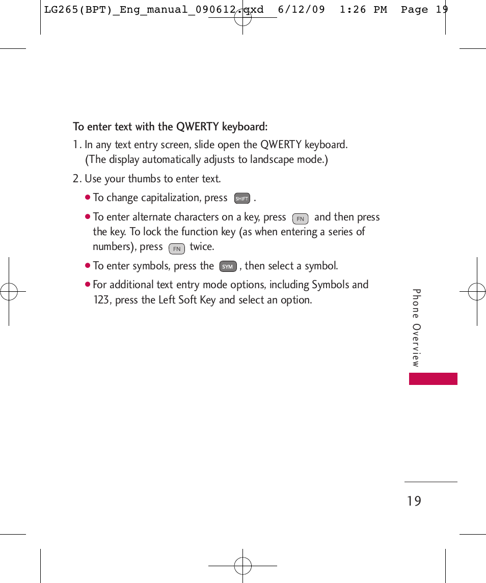 LG LG265 User Manual | Page 19 / 128