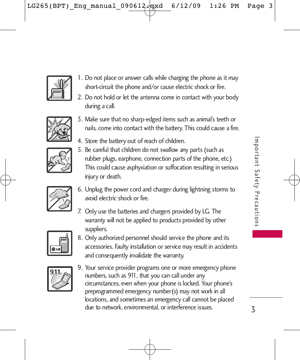 LG LG265 User Manual | Page 3 / 128