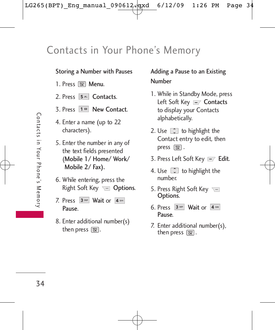 LG LG265 User Manual | Page 34 / 128