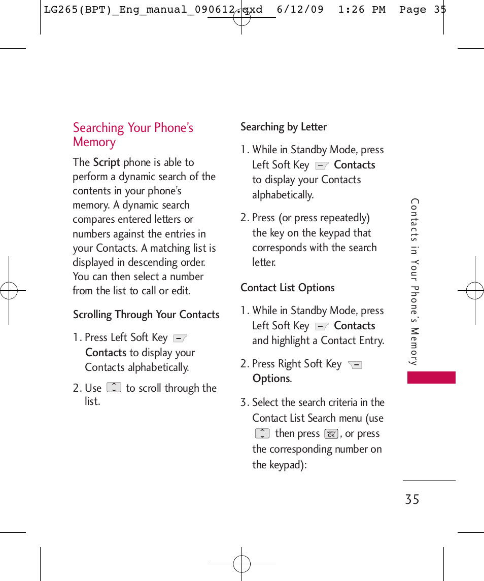 LG LG265 User Manual | Page 35 / 128