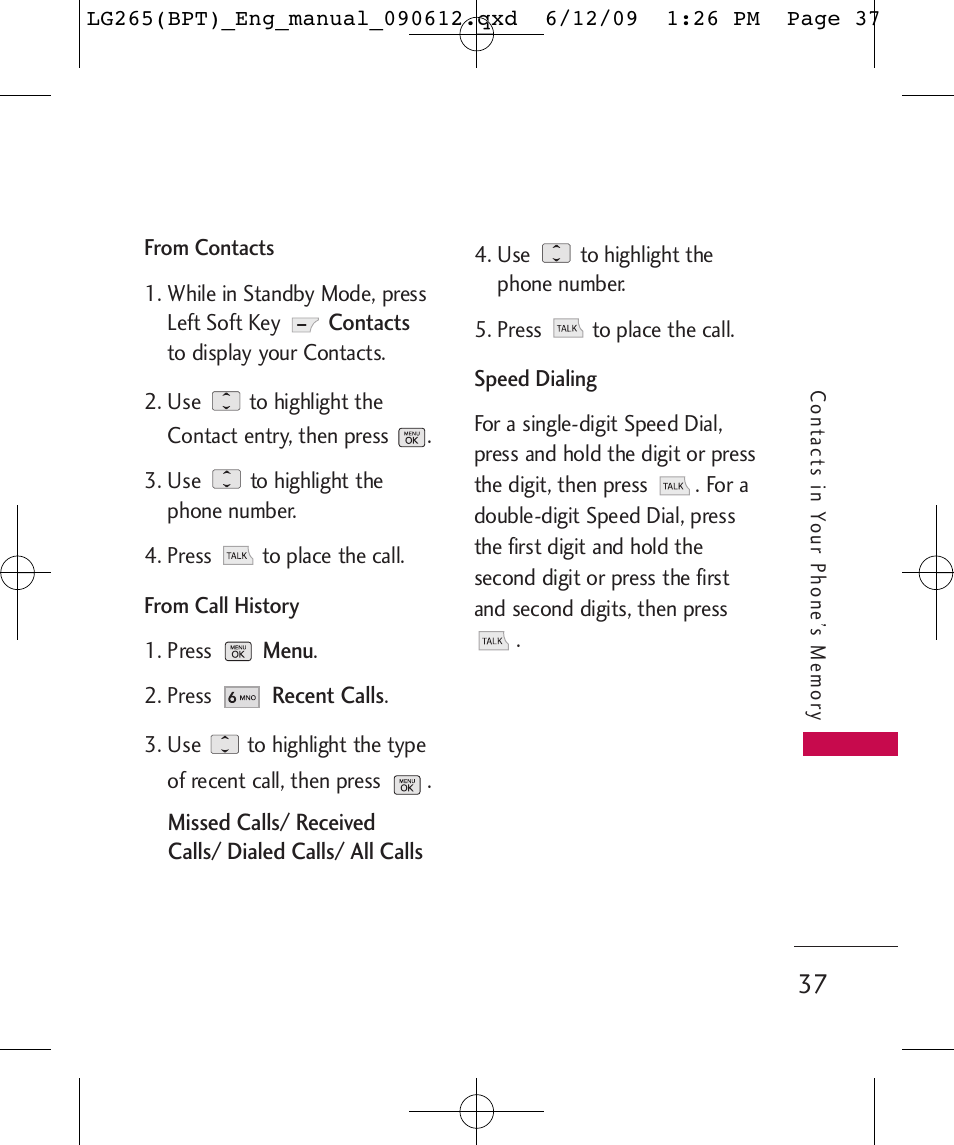 LG LG265 User Manual | Page 37 / 128