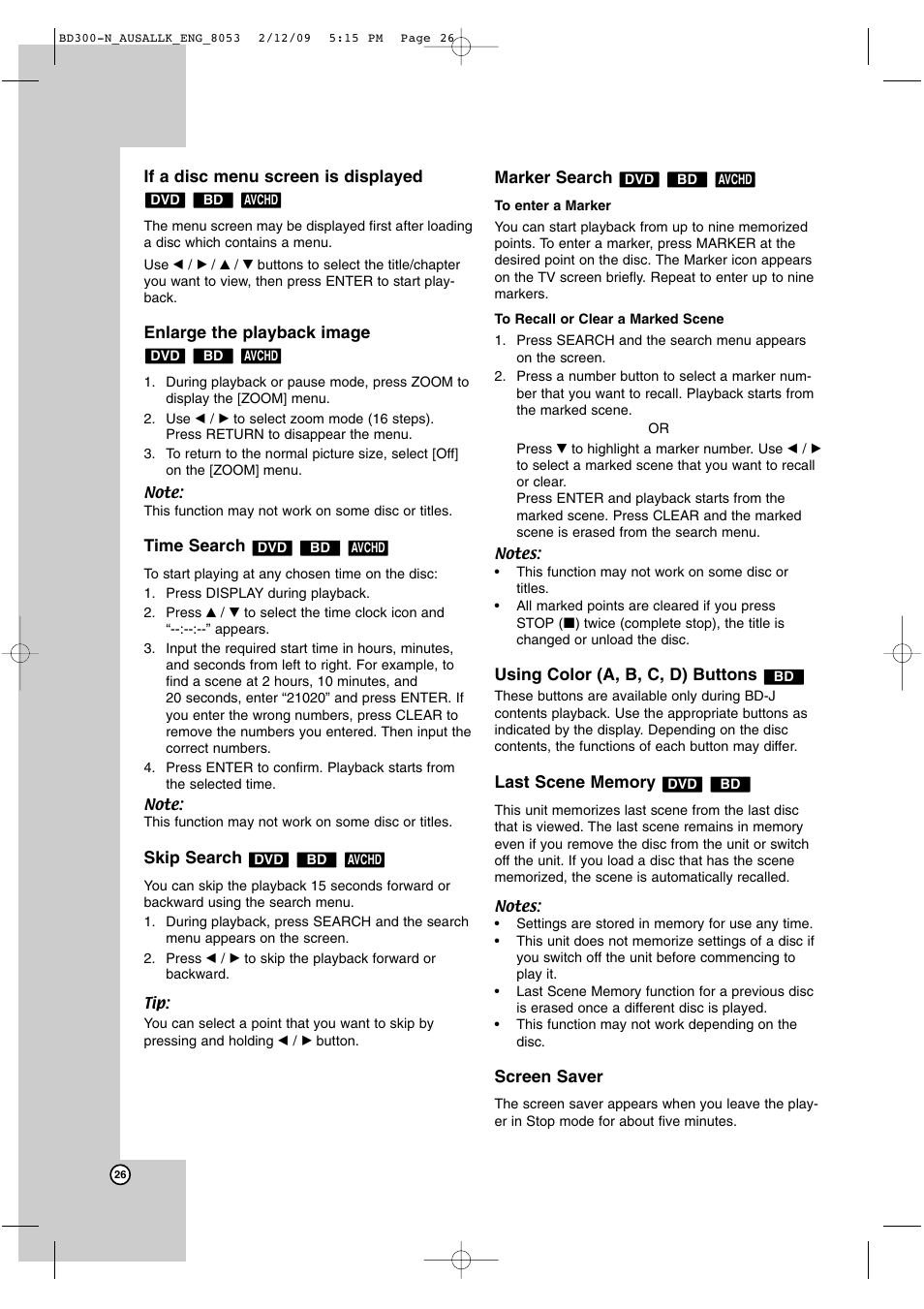 LG BD300 User Manual | Page 26 / 48