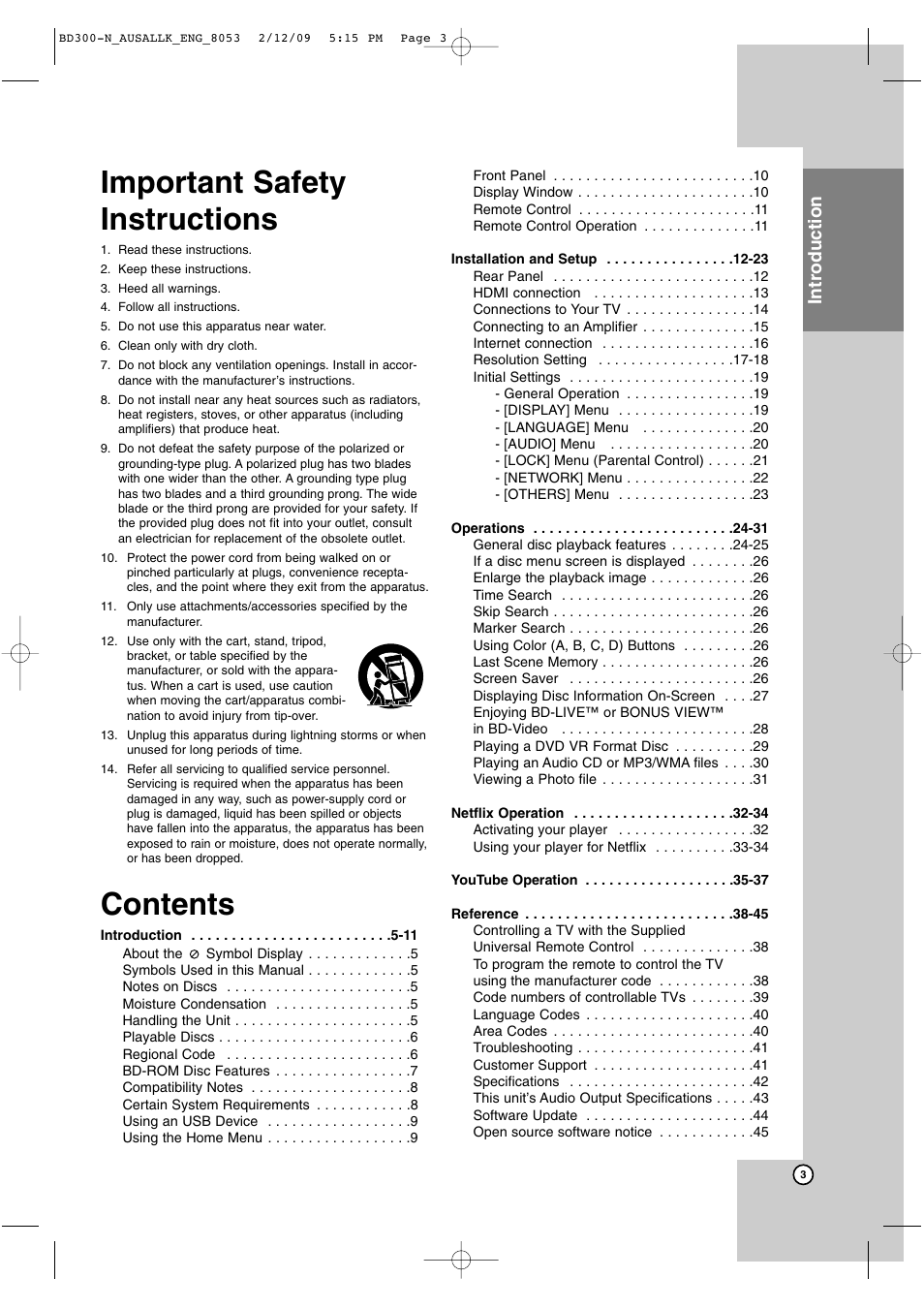 LG BD300 User Manual | Page 3 / 48