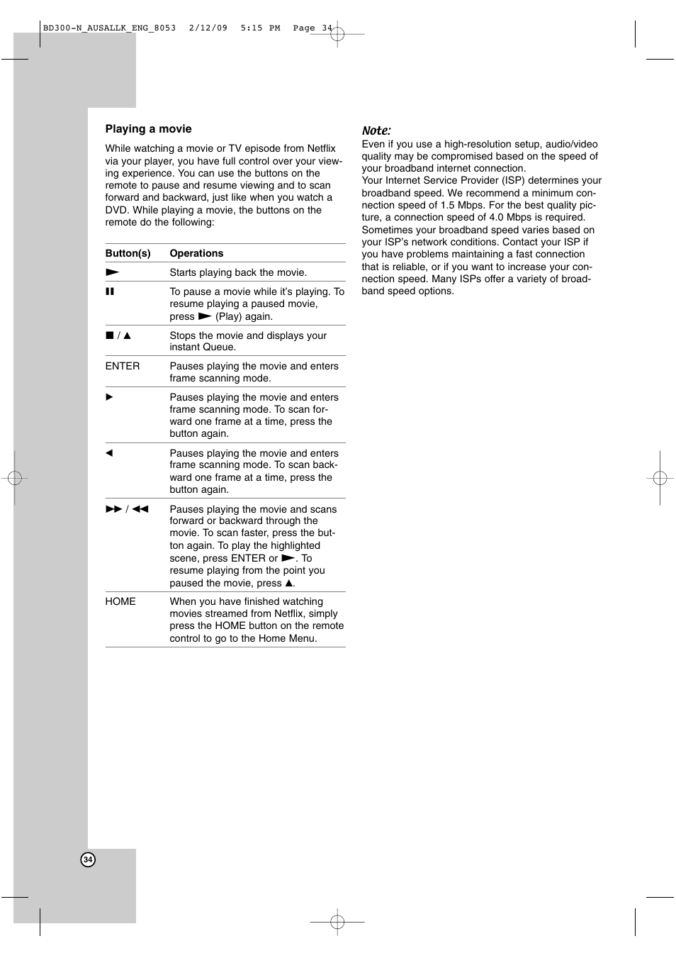 LG BD300 User Manual | Page 34 / 48
