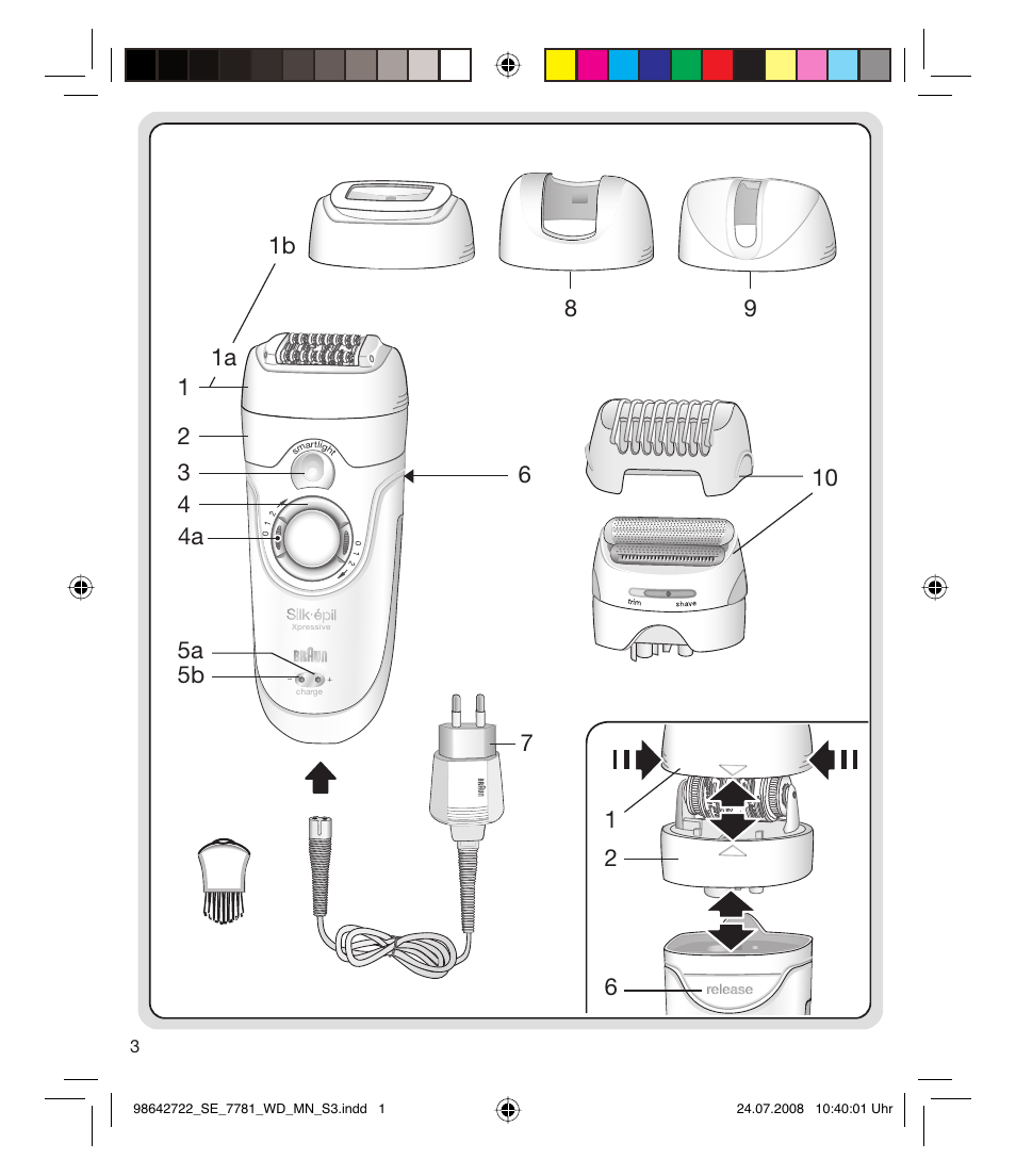 Braun 7781 WD Silk-épil Xpressive User Manual | Page 3 / 112