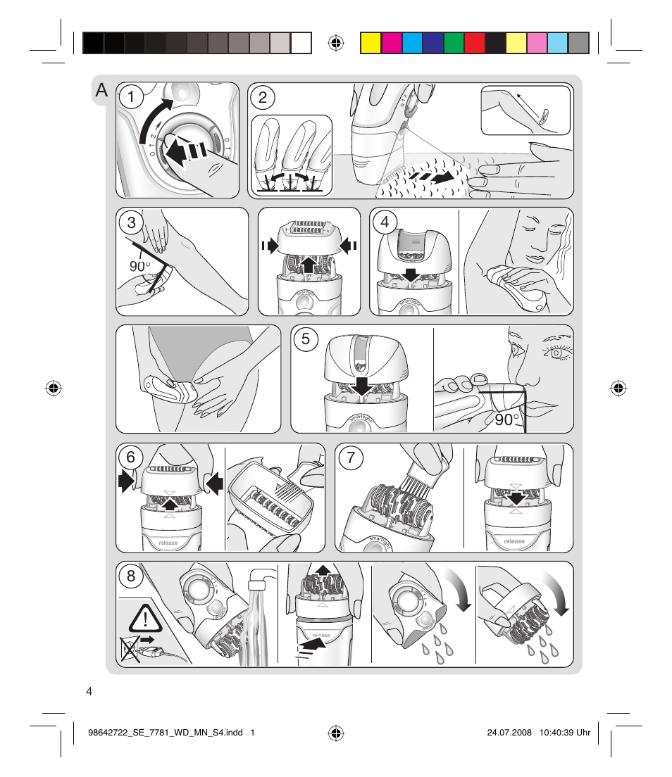 Braun 7781 WD Silk-épil Xpressive User Manual | Page 4 / 112