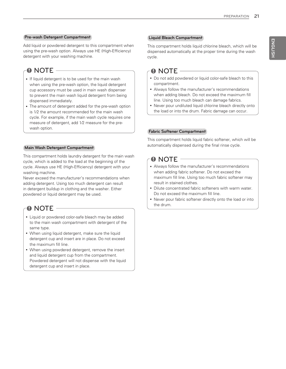 LG WM3650HVA User Manual | Page 21 / 80