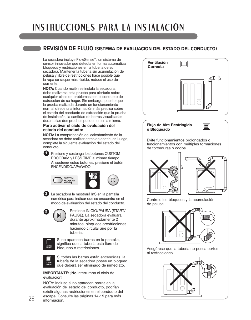 Revisión de flujo | LG DLEX3360R User Manual | Page 74 / 148