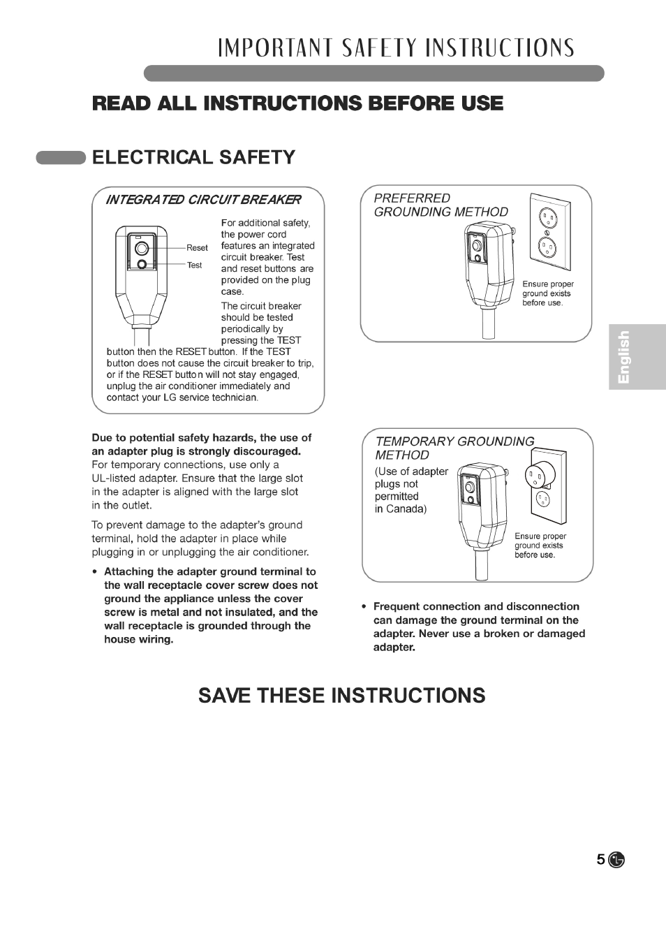 LG LP0711WNR User Manual | Page 5 / 48