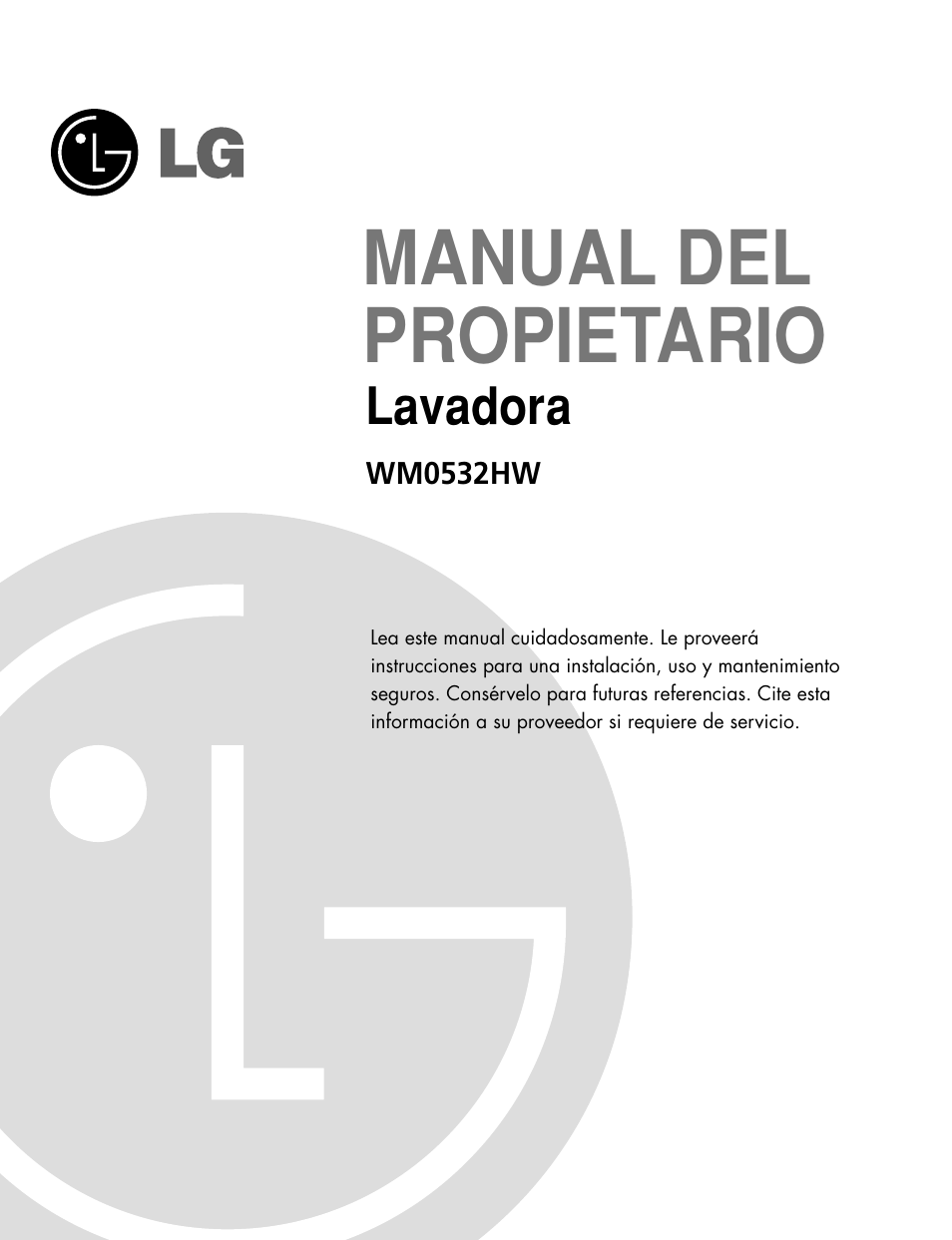 Manual del propietario, Lavadora | LG WM0532HW User Manual | Page 25 / 48