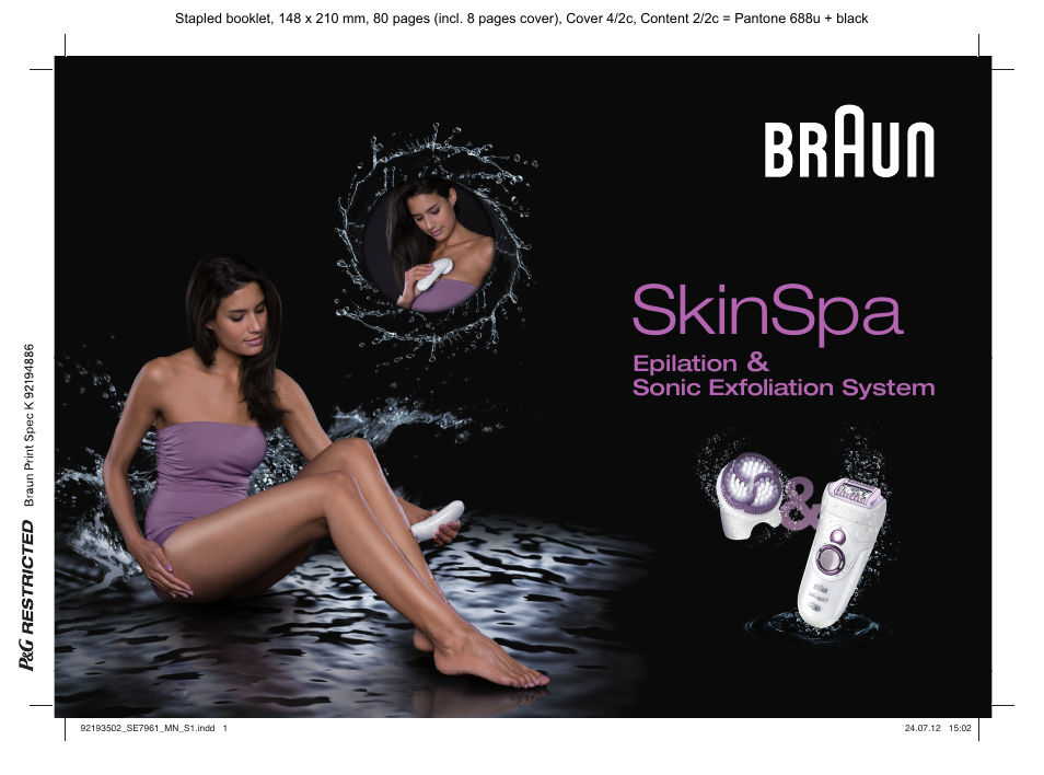 Braun 7921 Silk-épil 7 - SkinSpa Spa User Manual | 77 pages