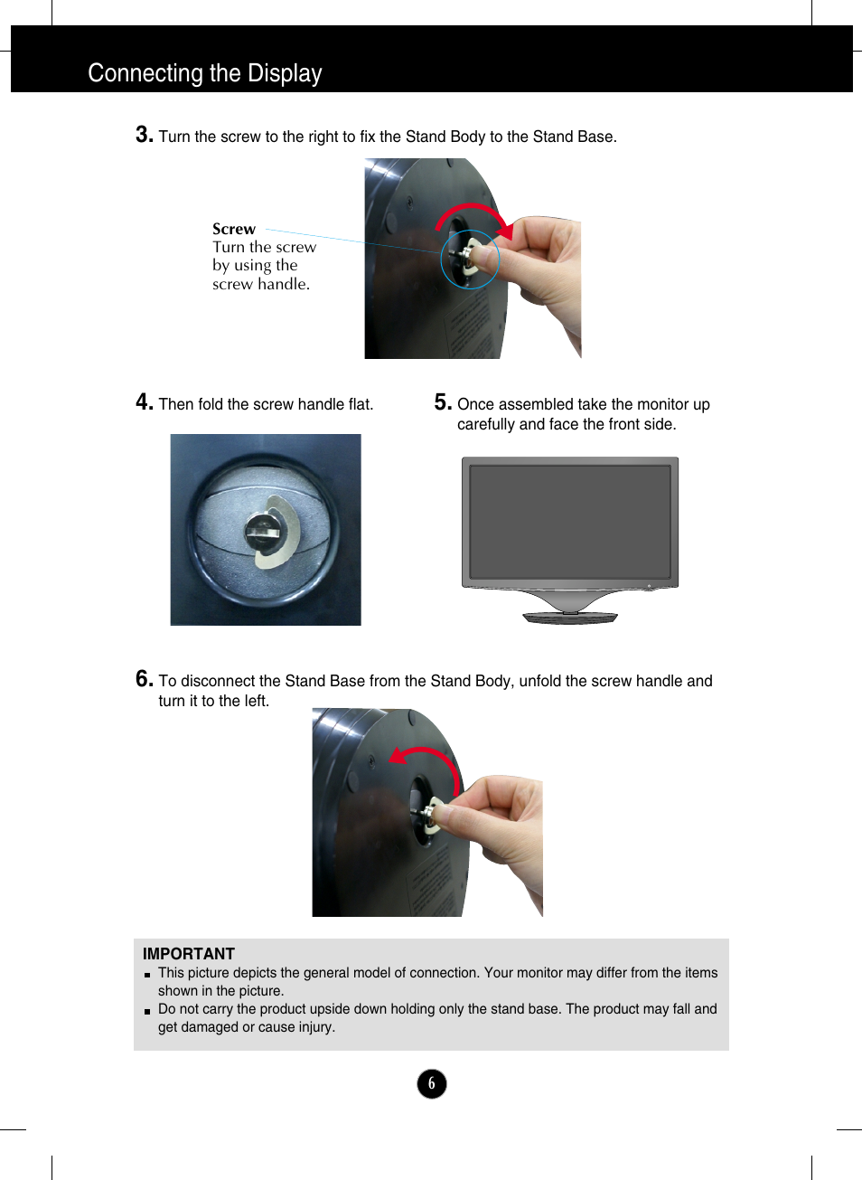 Connecting the display | LG W2286L-PF User Manual | Page 7 / 33