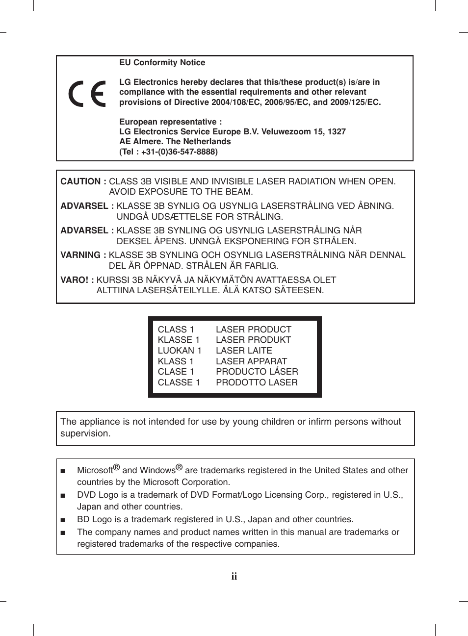 LG BH12LS30 User Manual | Page 3 / 15