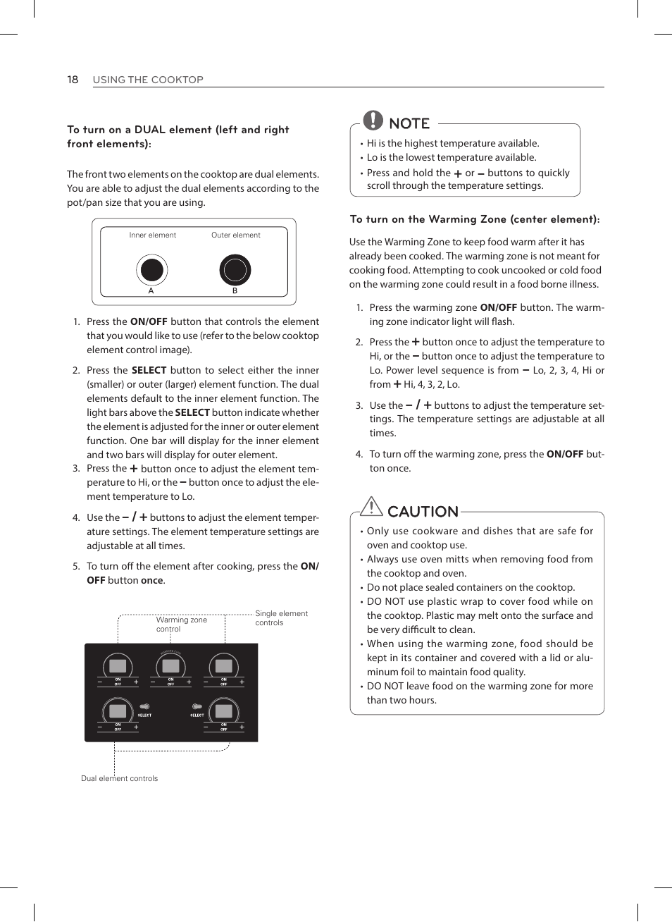 Caution | LG LRE3025ST User Manual | Page 18 / 88